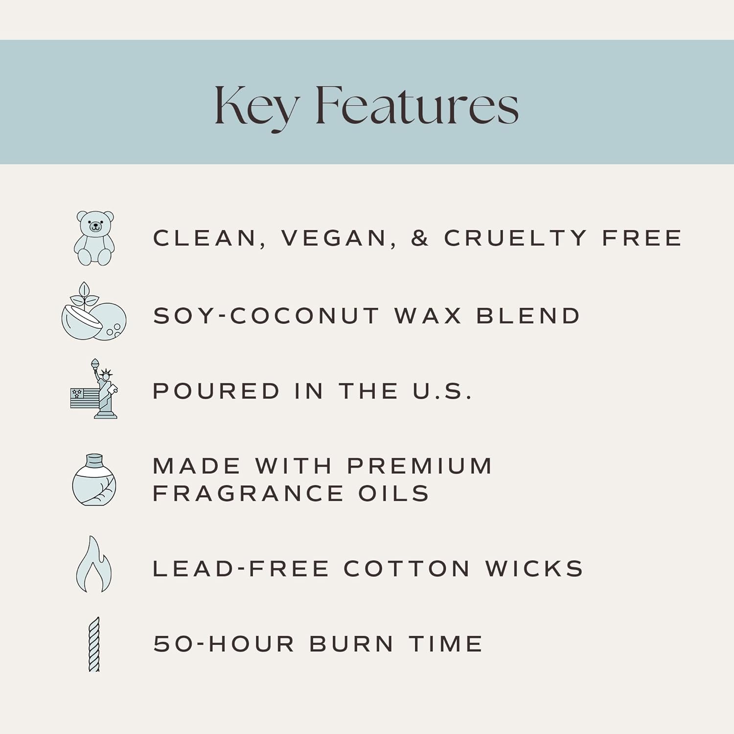 Little Black Bag - Leather & Amber Luxury Scented Candle, Vegan, Soy Coconut Wax, 9 oz - Up to 50-Hour Burn Time