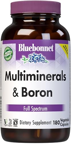 Miniatura 4 de BlueBonnet Multi Minerals Plus Boro Cápsulas Vegetarianas, 90 unidades (743715002104)