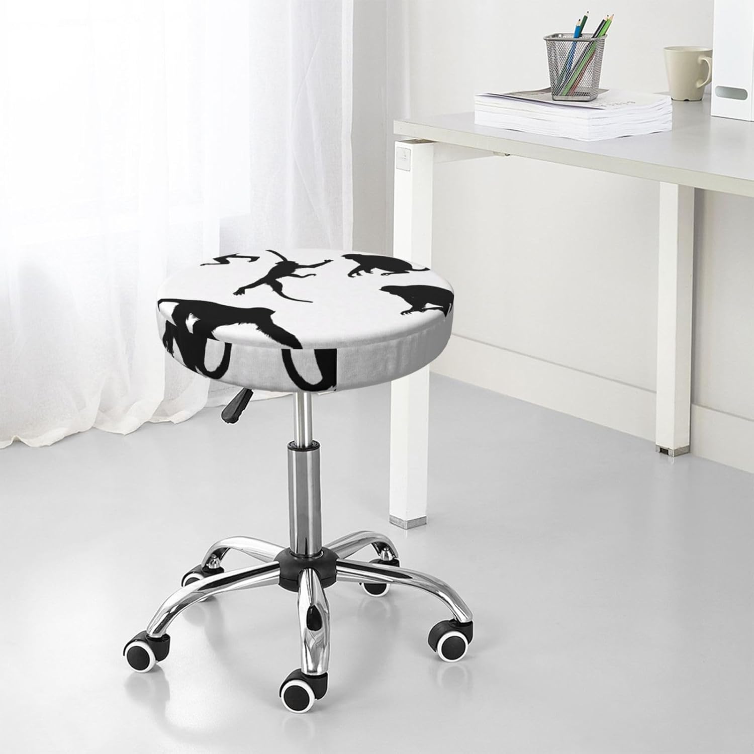 Round Bar Stool Seat Cover for Home Kitchen Dining Chair - 12 inch