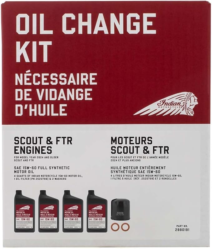 Kit de cambio de aceite Indian Motorcycle 15W-60 4 quarts miniatura 7