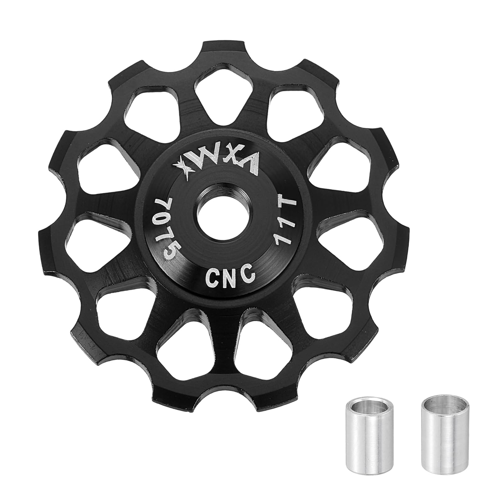 QUARKZMAN 1 Juego De Polea Trasera para Bicicleta 11T Rueda De Rodamiento De Cerámica Guía De Ruedas De Aleación De Aluminio para Sistema De Transmisión De 8/9/10/11 Velocidades Negro