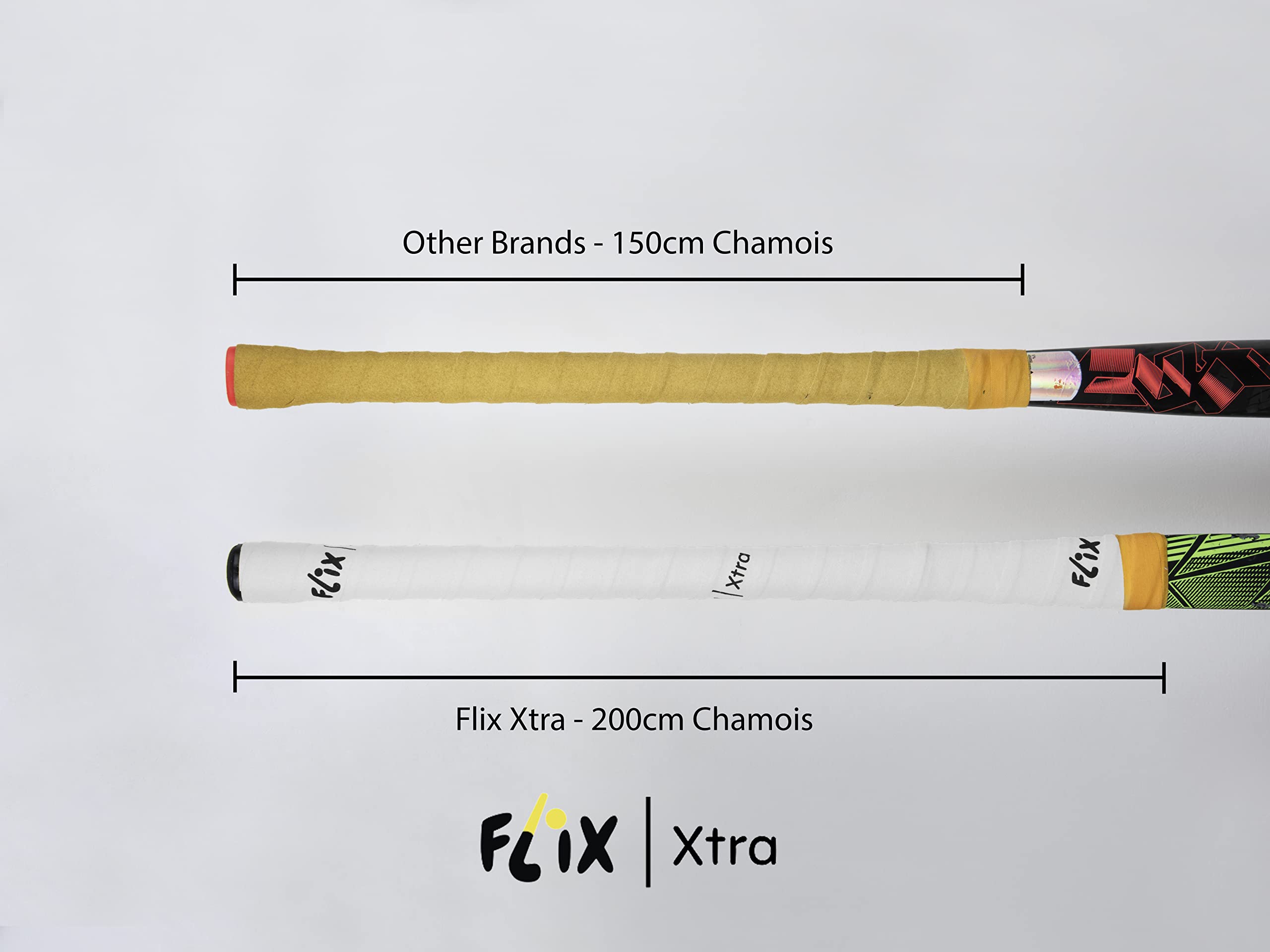 Grip de hockey Flix Xtra Peau de chamois Blanc 6 m
