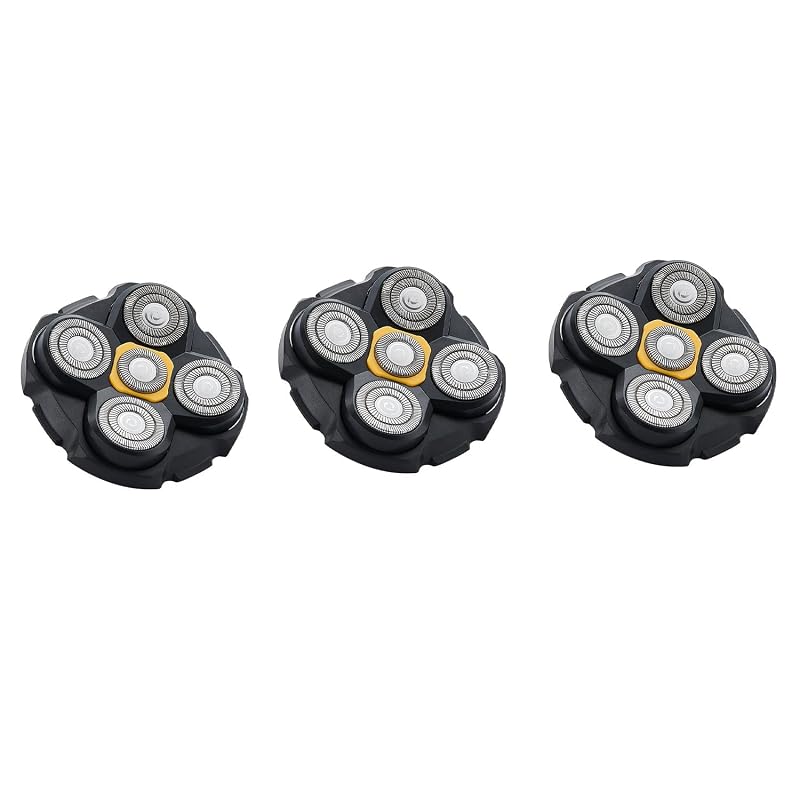 Cabeças de reposição Sodaer para barbeador elétrico compatíveis com MicroTouch, aço inoxidável, pacote com 3