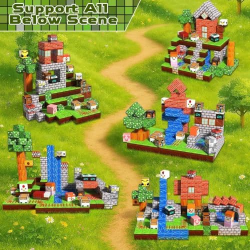Annexfun 200 PCS Magnetic Blocks - Magnetic Building Blocks, Stacking Magnets for Kids, Sensory Toy for STEM Montessori Sensory Toys for Kids 3+ Boys and Girls Christmas Birthday Gifts — view 2