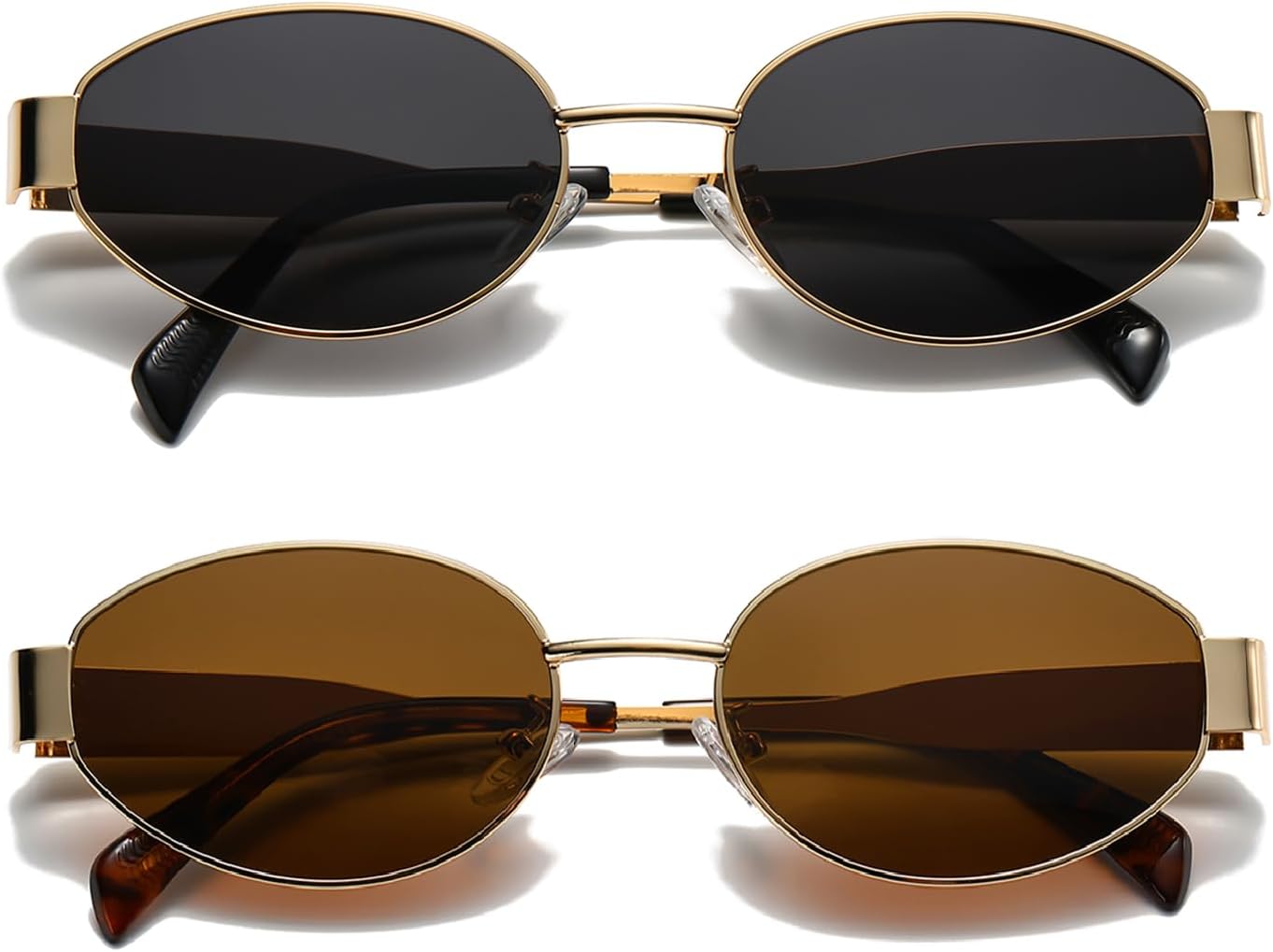 Retro Oval Sunglasses for Women Men Trendy Sun Glasses Classic Shades UV400 Protection - Image 8