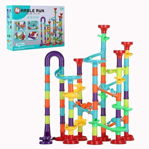 Marble Run for Kids 4-8, STEM Learning Building Toy, 113