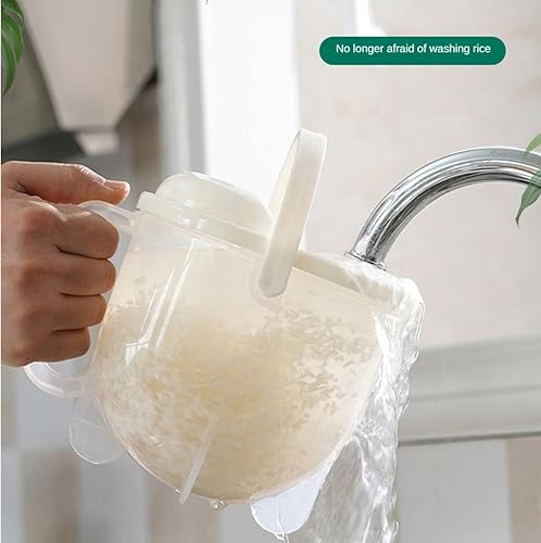 Miniatura 3 de Cuenco colador para lavadora de arroz, colador de limpieza de arroz portátil, colador de cocina con mango para arroz, frijoles, uvas y tomates