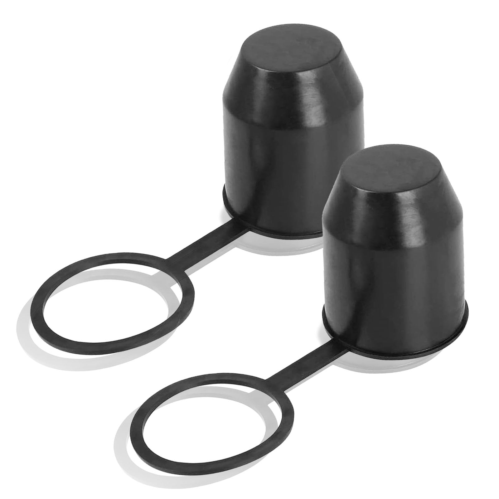 Capuchon Universel Remorque Capuchons Protection Attelage 50mm RODISHOMM - Lot De 2 Avec Anneaux Sécurité Protection Boule 50mm