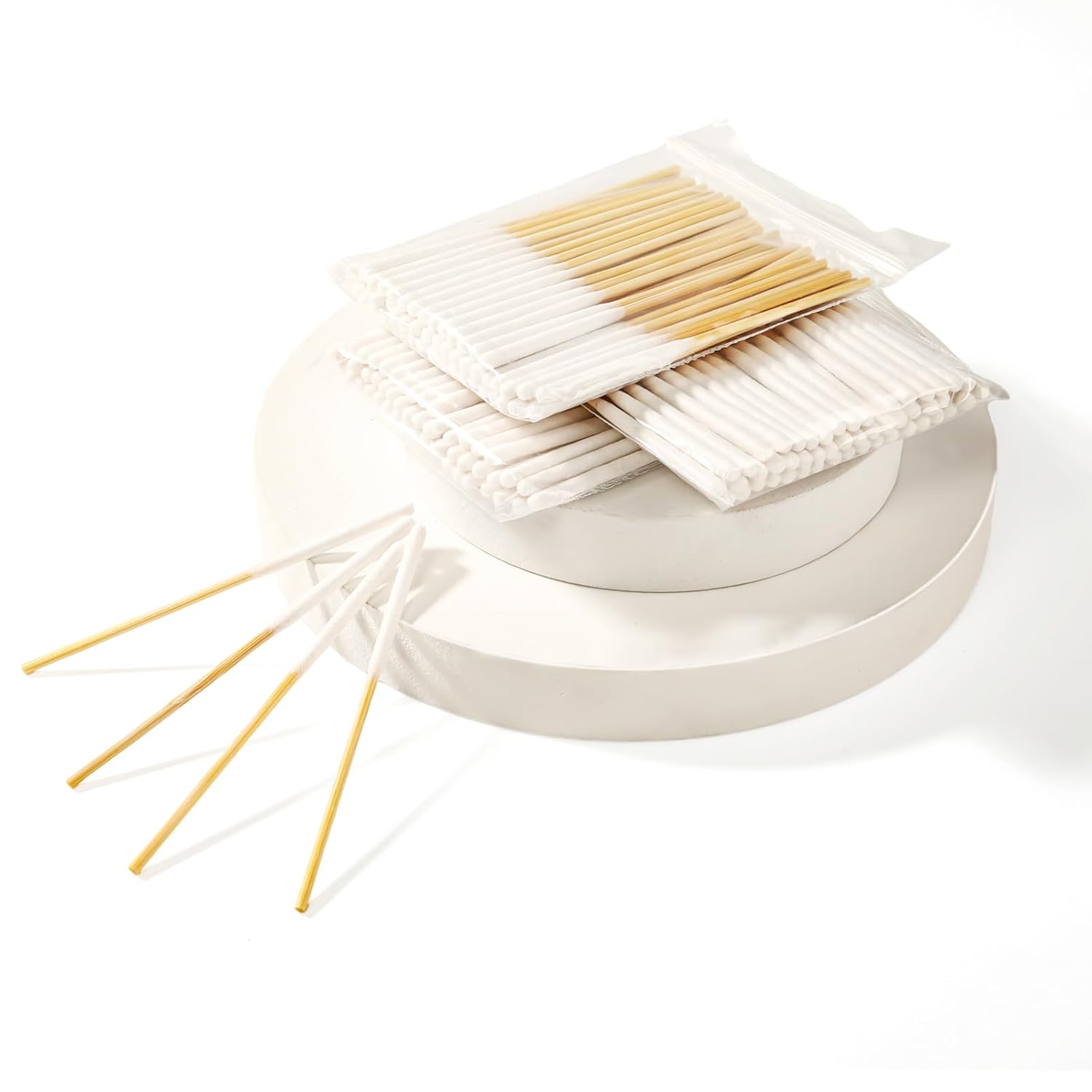 600/1200pcs Thick Cotton Swab Wood Stick Apply Medicine Cotton Buds Eyelash Extension Ears Eyebrow Lip Clean Beauty Makeup Tools (1200pcs)