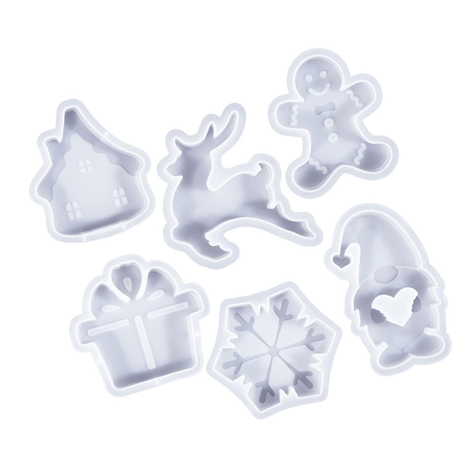 Tsophreniq Christmas Theme Silicone Molds Christmas Tree Snowmans for Epoxy Resin Making