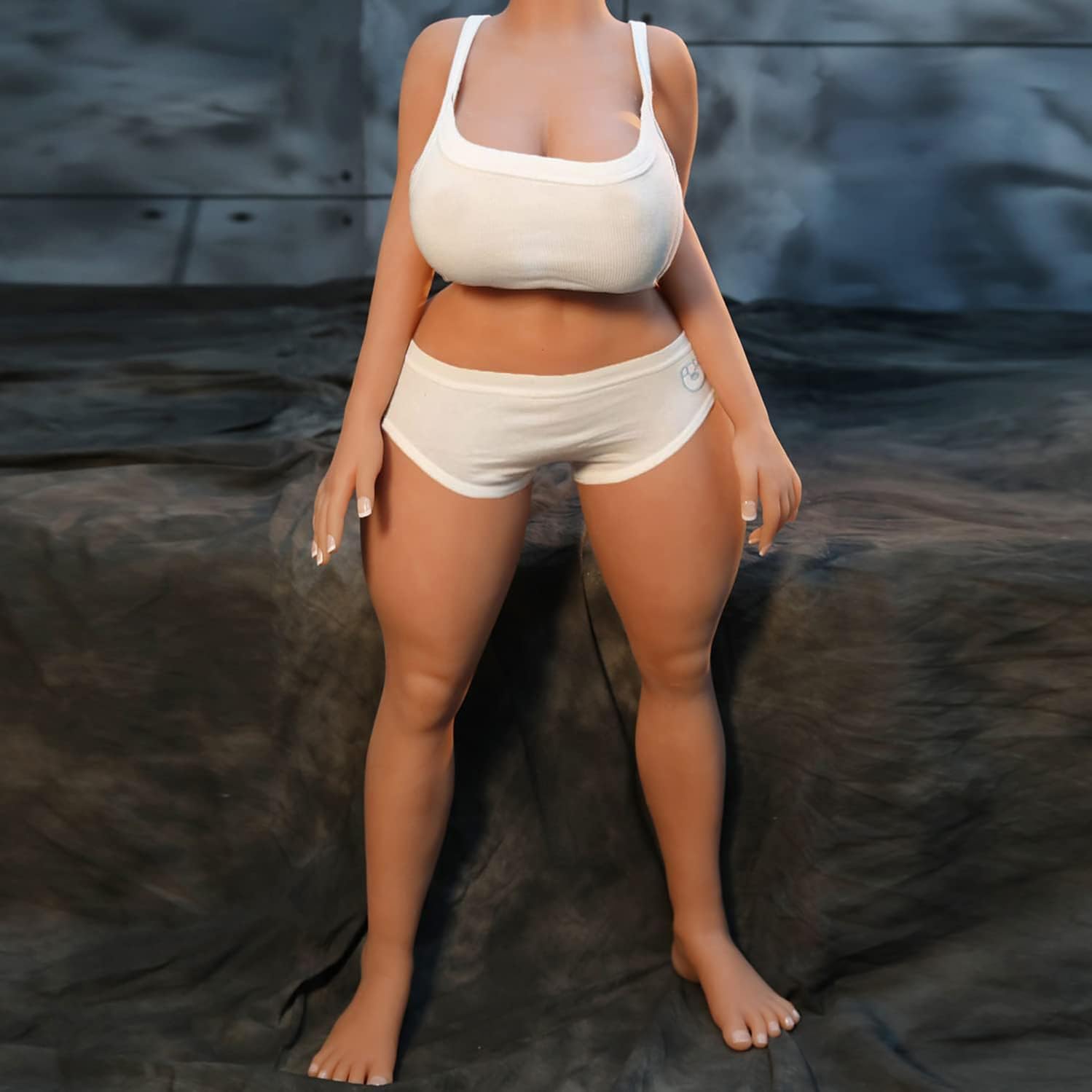 Silicone Doll Full Size Sex Doll with Huge Jelly Breast Male Silicone Sex Toy Fat Female Torso Love Dolls TPE Material Life Size Man Masturbation Simulation Realistic Adult Sex Toys