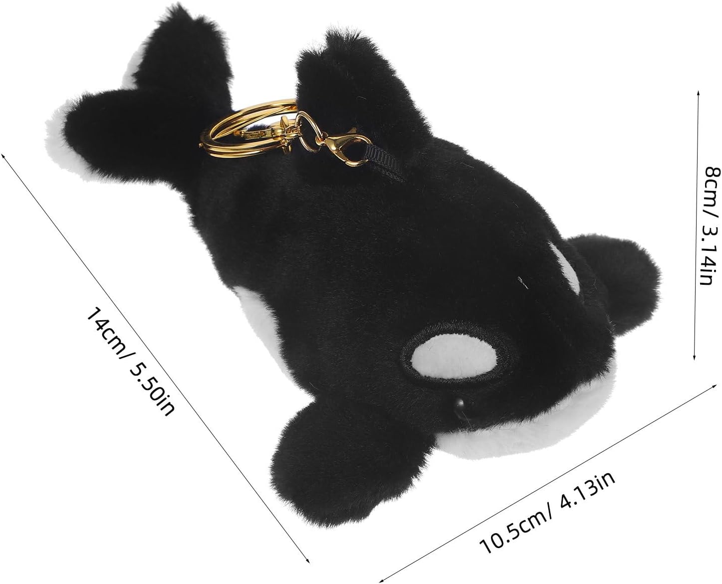 Plush Whale Keychain 5.51 Inch Stuffed Whale Pendant Cartoon Bag Hanging Charm for Backpack Purse Accessories Gifts for Lovers