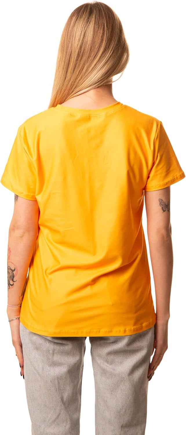 ComfyCamper Womens Orange Face Mustache Shirt - Women Men T Tshirts Halloween Christmas Tees Costume