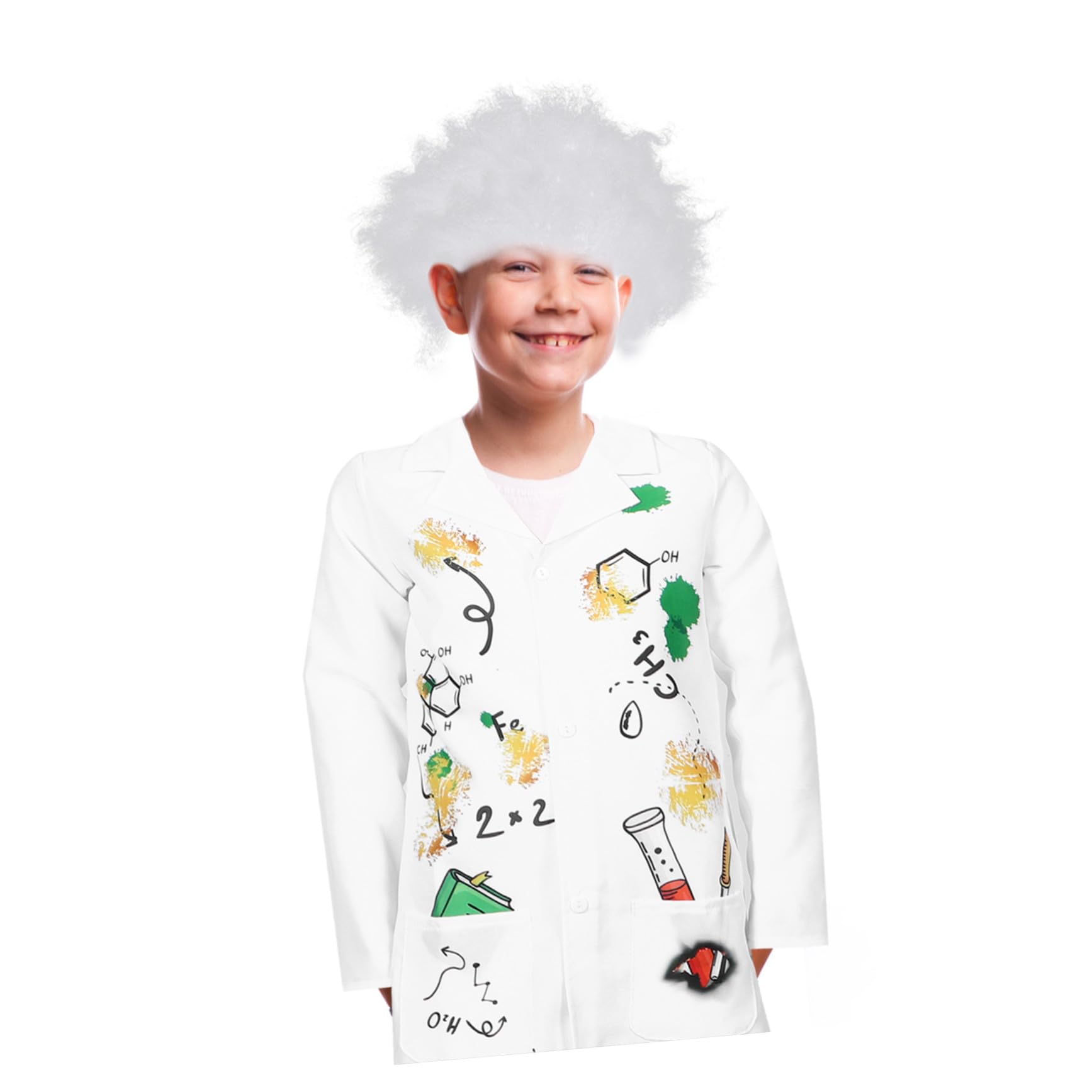 YARNOW Costume De Scientifique Pour Enfants Blouse De Laboratoire De Docteur Blouse Scientifique Déguisement De Carrière Pour Enfants