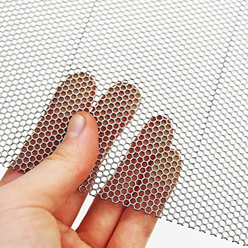 2mm Mild Steel Hexagonal (2mm Hole x 2.5mm Pitch x 1mm Thick) Perforated Sheet Plate (250 x 500mm Sheet)