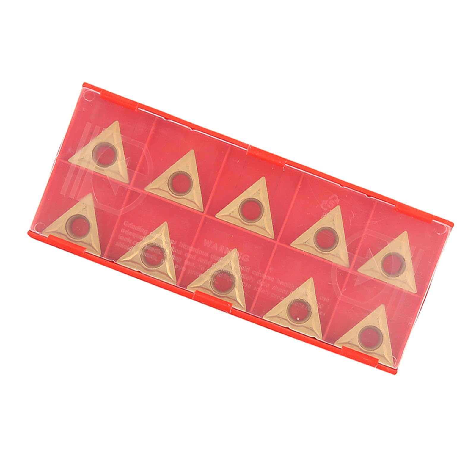 TCMT 16T304 Plaquette triangulaire en carbure de tungstène, 10 pièces d’inserts pour outils de tournage CNC destinés à l’usinage de l’acier et de l’acier inoxydable, résistants à