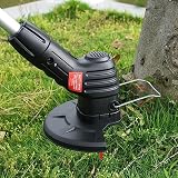Recortadora de césped eléctrica de jardín, ligera, con mango largo telescópico ajustable, mini cortacésped con 20 cuchillas recortadoras