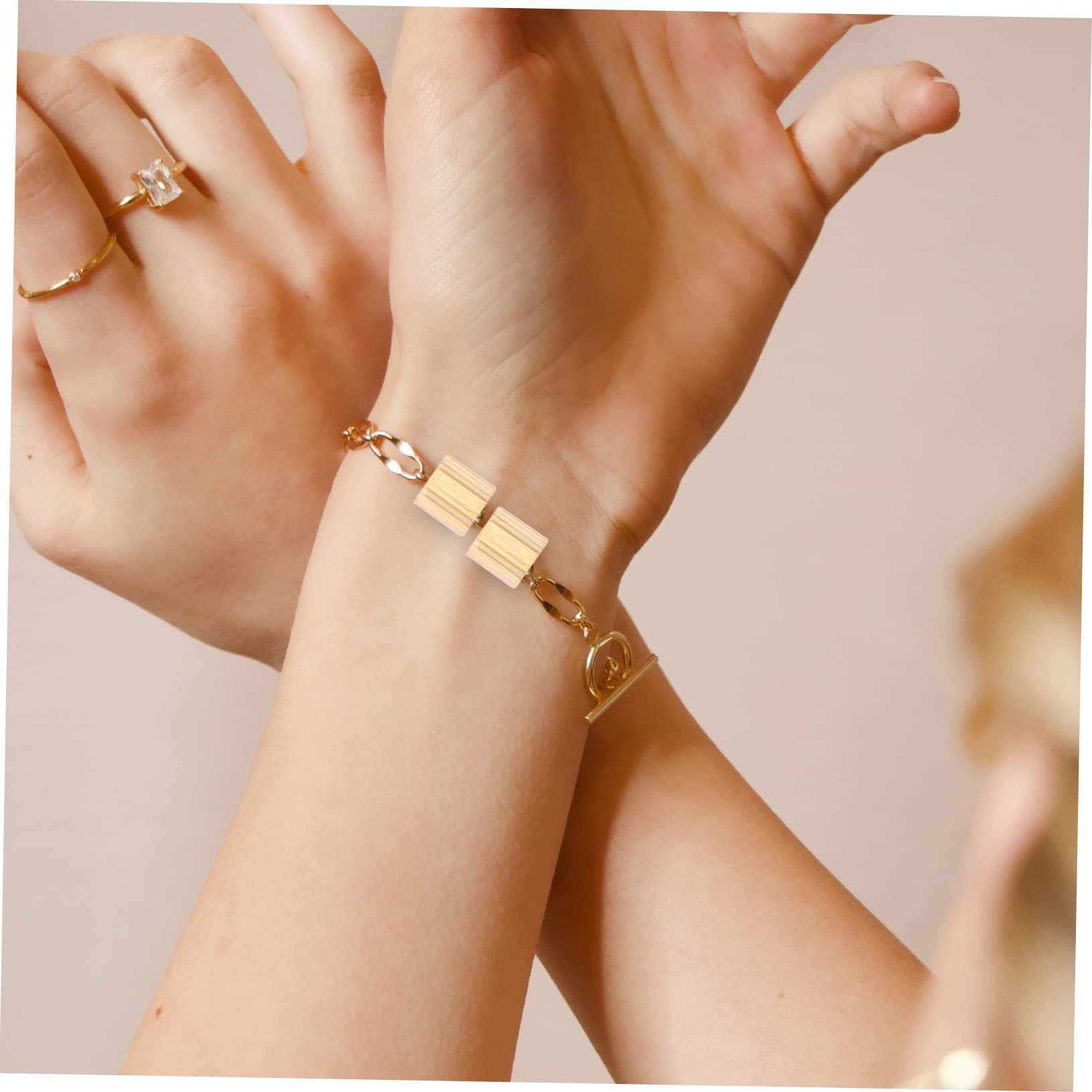 Uonlytech 2 Series Artesanías De Cuentas De Ladrillo Departamento Haciendo Cuentas Para Pulseras Rosario Para Hacer Joyas Collar Forma Espaciador Talón Vidrio 400 Piezas*2
