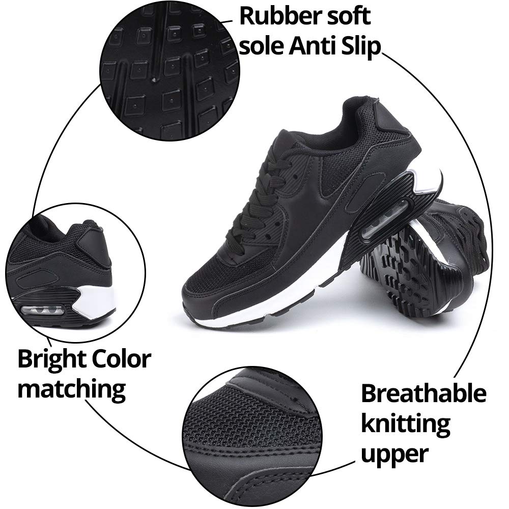 Hitmars Scarpe Running Uomo Donna Donna Ginnastica Sneaker Leggere Traspirante Outdoor Sportive Calzature da Corsa Pallavolo Tennis Nero Verde Bianco Rosa Giallo EU36-EU47