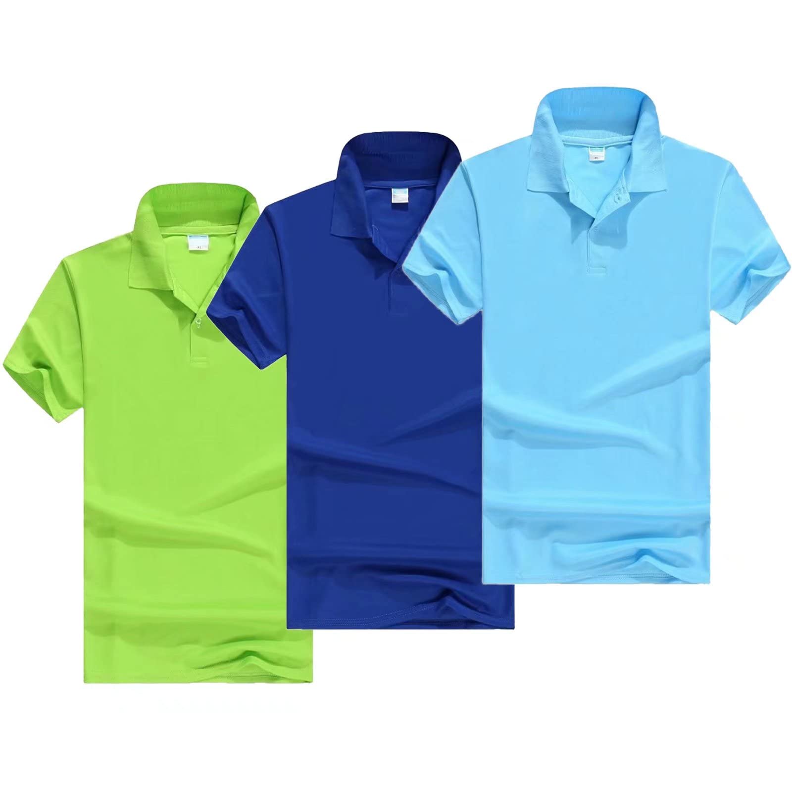 DongBao Polo de Golf Respirant pour Homme et Femme Chemises à Manches Courtes Légères pour l'été, Lot de 3 T-Shirts