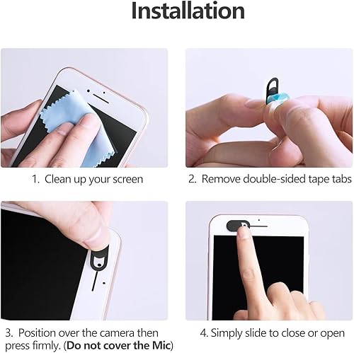 Miniatura 8 de Cubierta deslizante para cámara web, protege tu seguridad de privacidad y refugio de la lámpara de respiración, bonito diseño de patrón, se adapta a