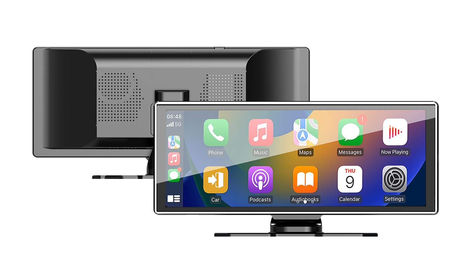 Wostoke Car Universal Wireless Carplay & Wired Android Auto 11.26 Inch IPS Touchscreen Pad Tablet with DVR Bt Siri Voice Assistant Dash Mounted with AHD Reverse Camera