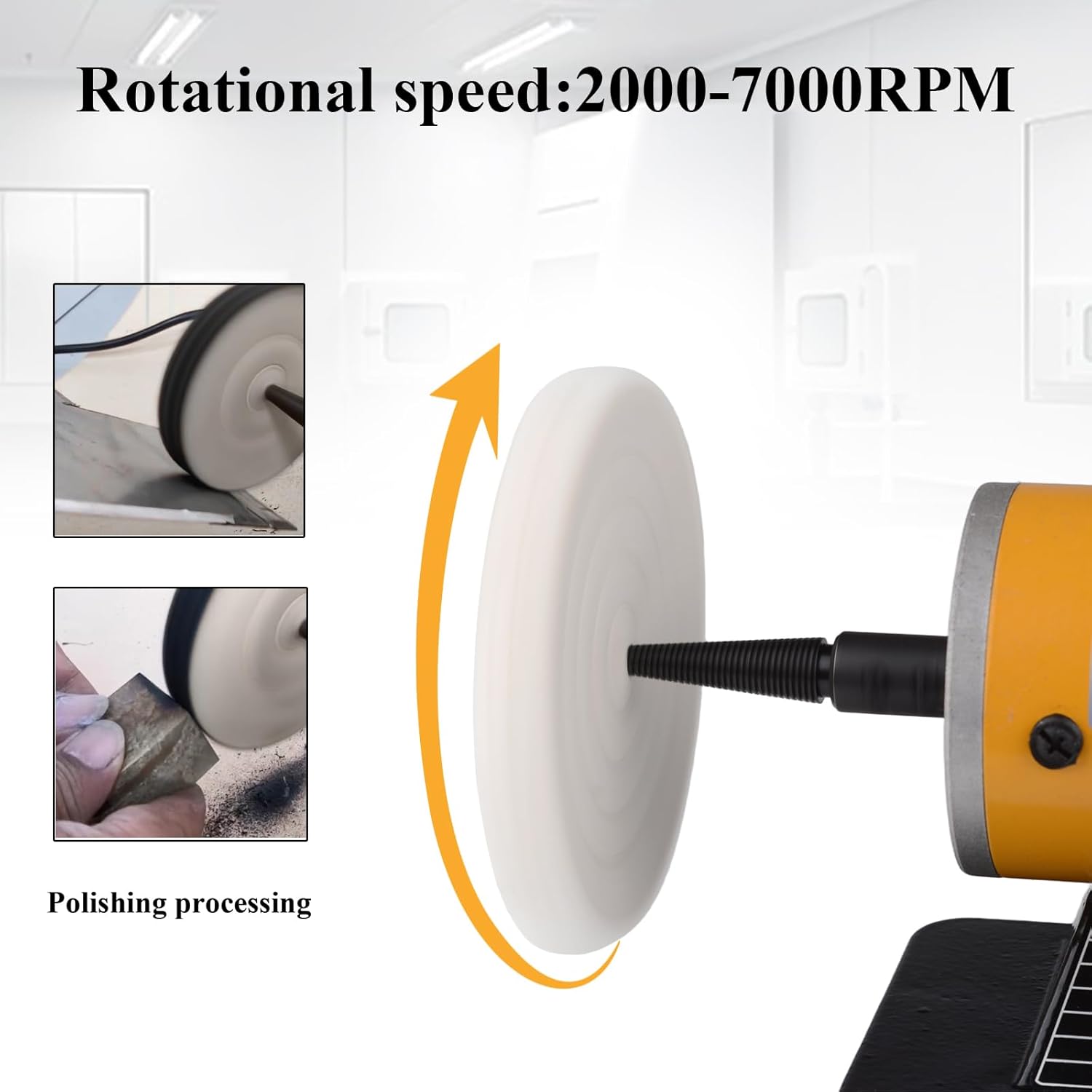 200W Adjustable Speed Bench Grinder Two-wheel Polishing Lathe Machine with Cloth Wheels Jewelry Buffing Machine SIP-60
