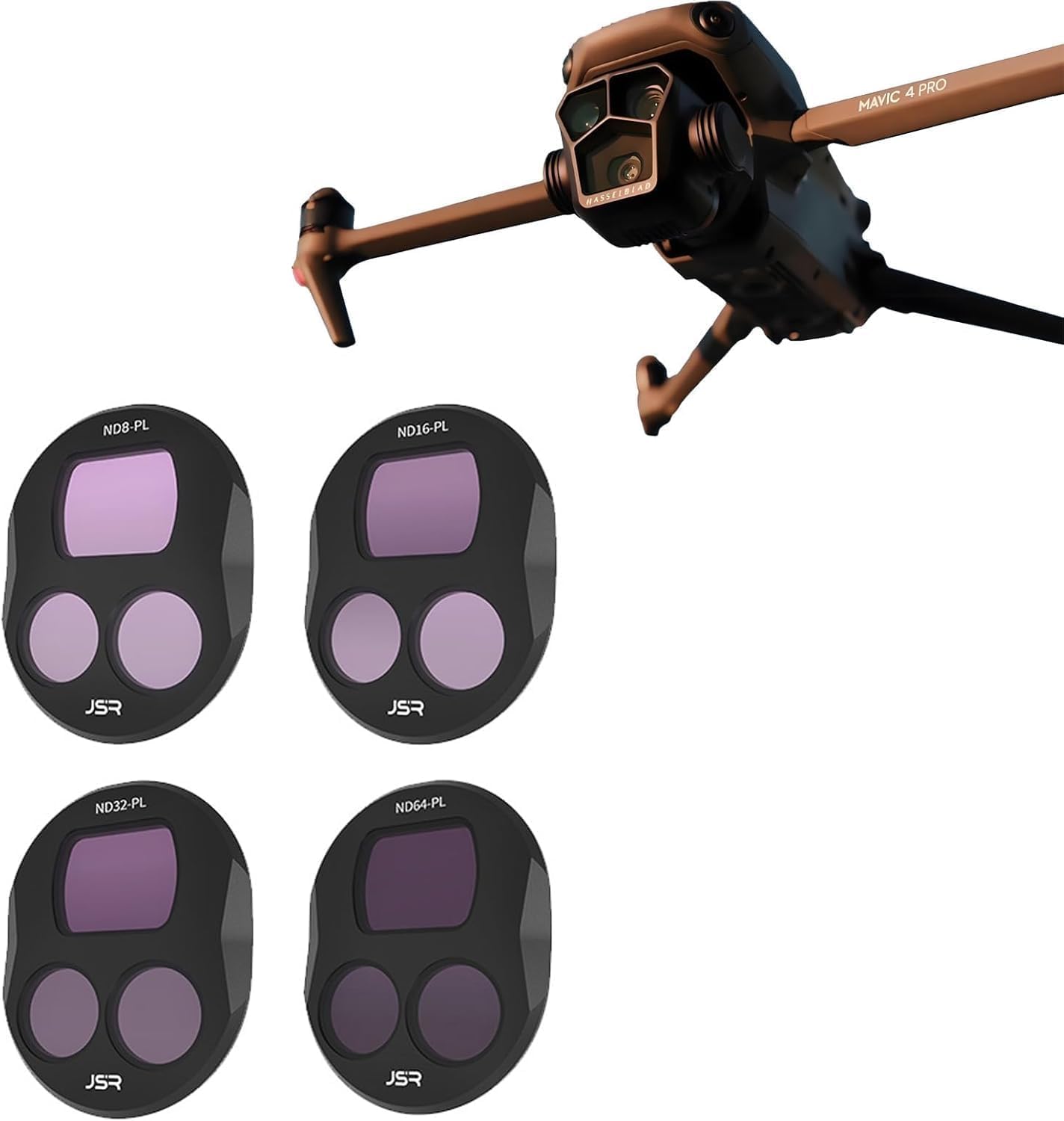 Lens Filter Kit for DJI Mavic 4 Pro Filter UV CPL GND ND Protector Oil-Resistance Waterproof Mavic 4 Pro Accessories Photography (4Pcs ND/PL)