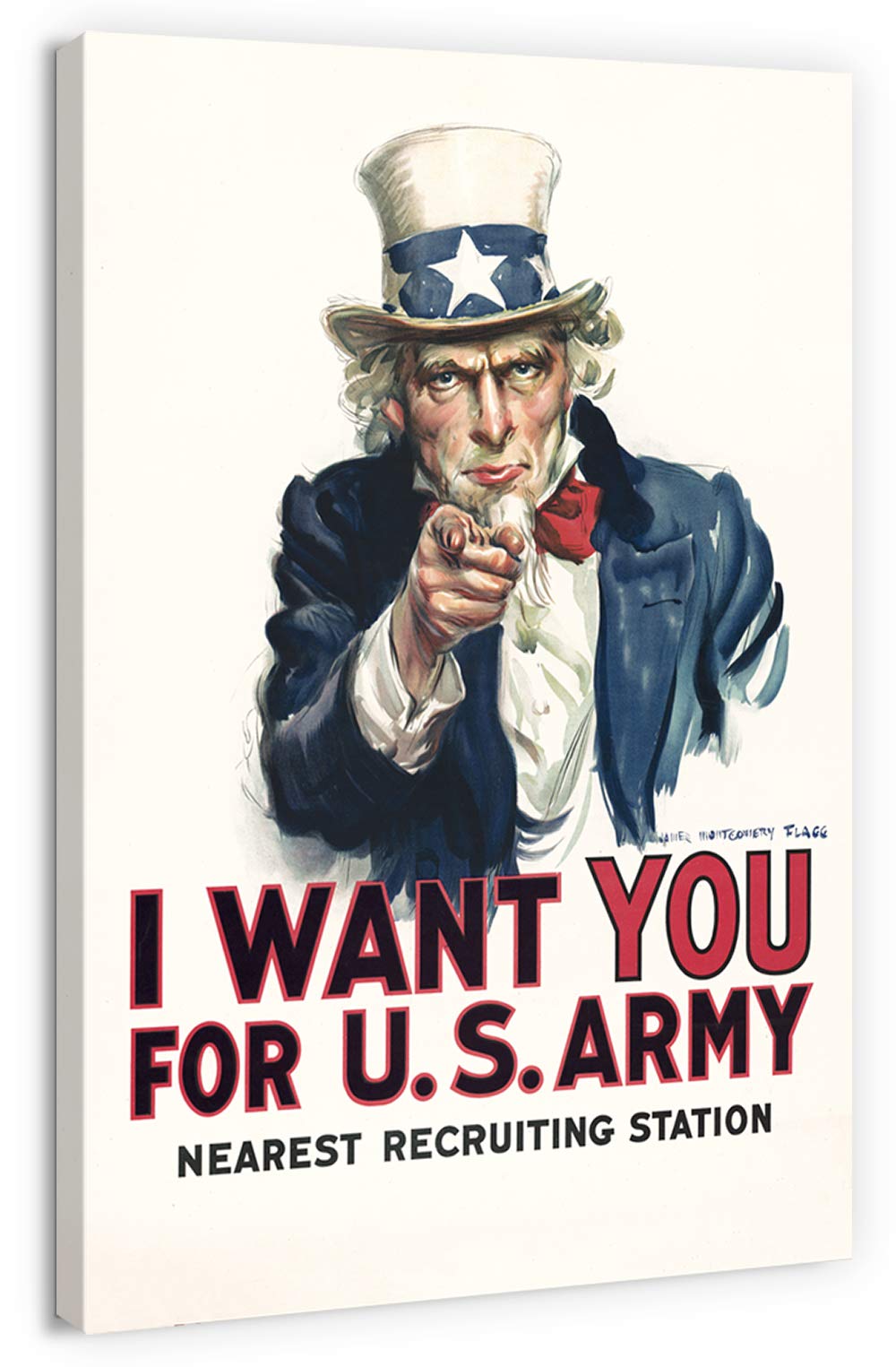 Canvas Print Wall Art - Vintage World War I Uncle Sam (16x24)