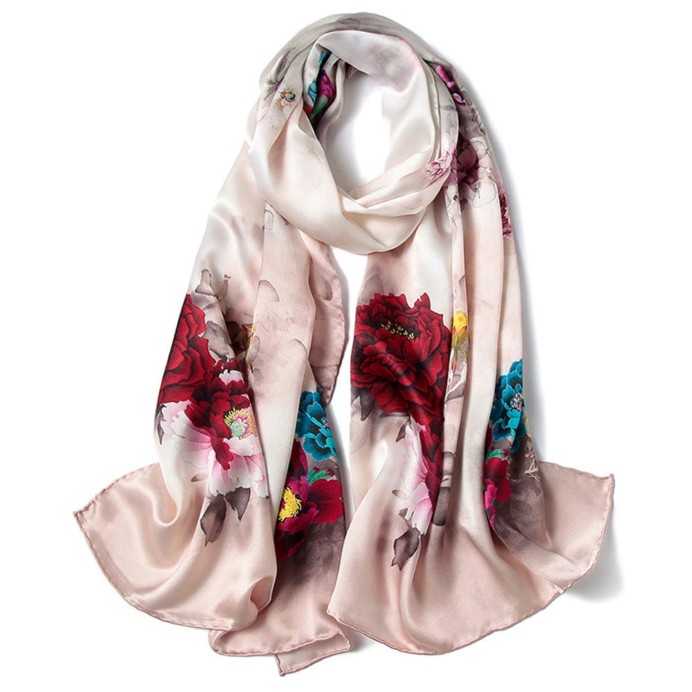 Regalo pañuelo de seda mujer estilo oriental estolas suaves chal de moda señoras 4