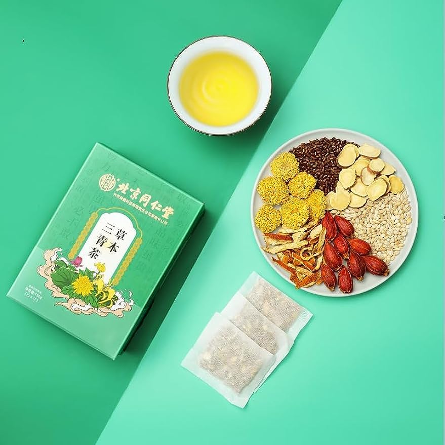 Miniatura 3 de Té de tres hierbas limpiadoras, té verde de tres hierbas, té de hígado de hierbas, extraído de 18 tipos de hierbas, té de hígado de hierbas de China