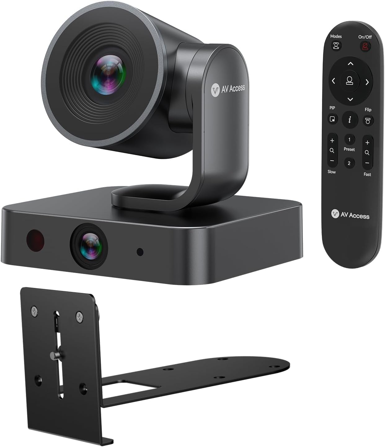 AV Access 4K Conference Room Camera, Dual Lens Cam(4K AI Tracking and 1080P Panoramic),15x Zoom(3X Optical), 120° FOV, Auto Framing, Individuals Gallery, Works with Meet,Teams,Zoom