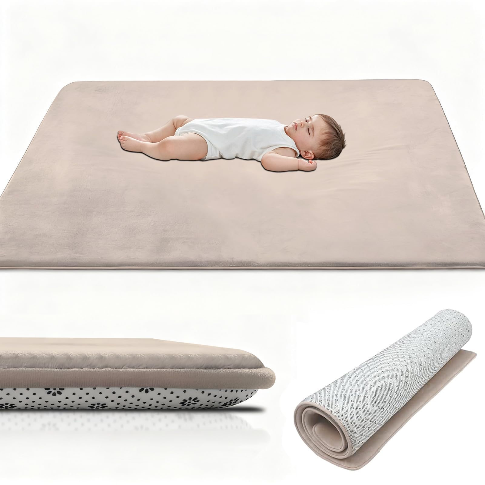 Alfombra Gateo Infantil 150 x 180 cm Crema