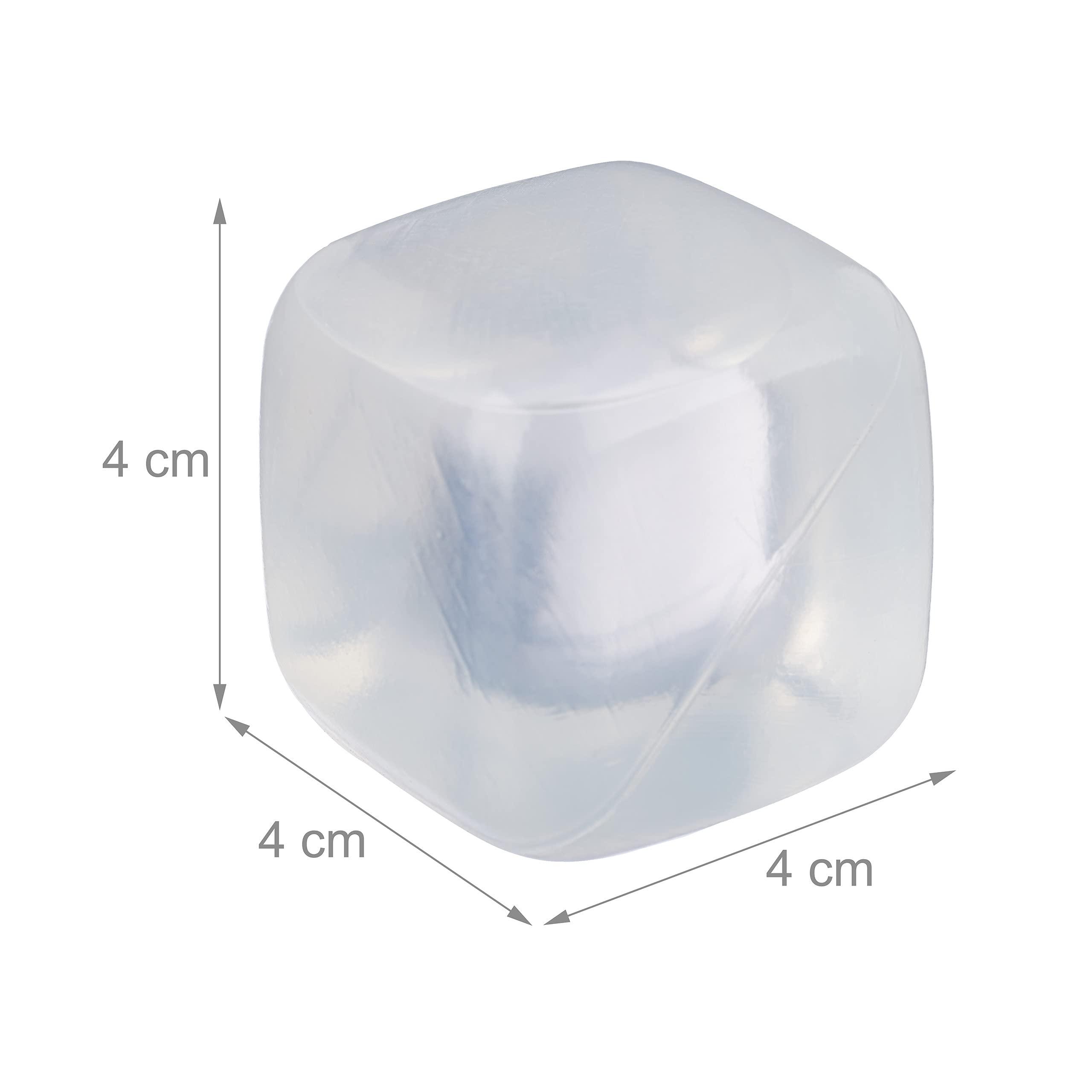 Relaxdays Cubetti XXL da Ghiaccio Riutilizzabili, Set da 24, Refrigerante in Plastica, per Bevande, Feste, Trasparenti
