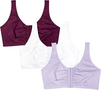 Fruit of the Loom Womens Multi-Pack Front Close Sports Bra