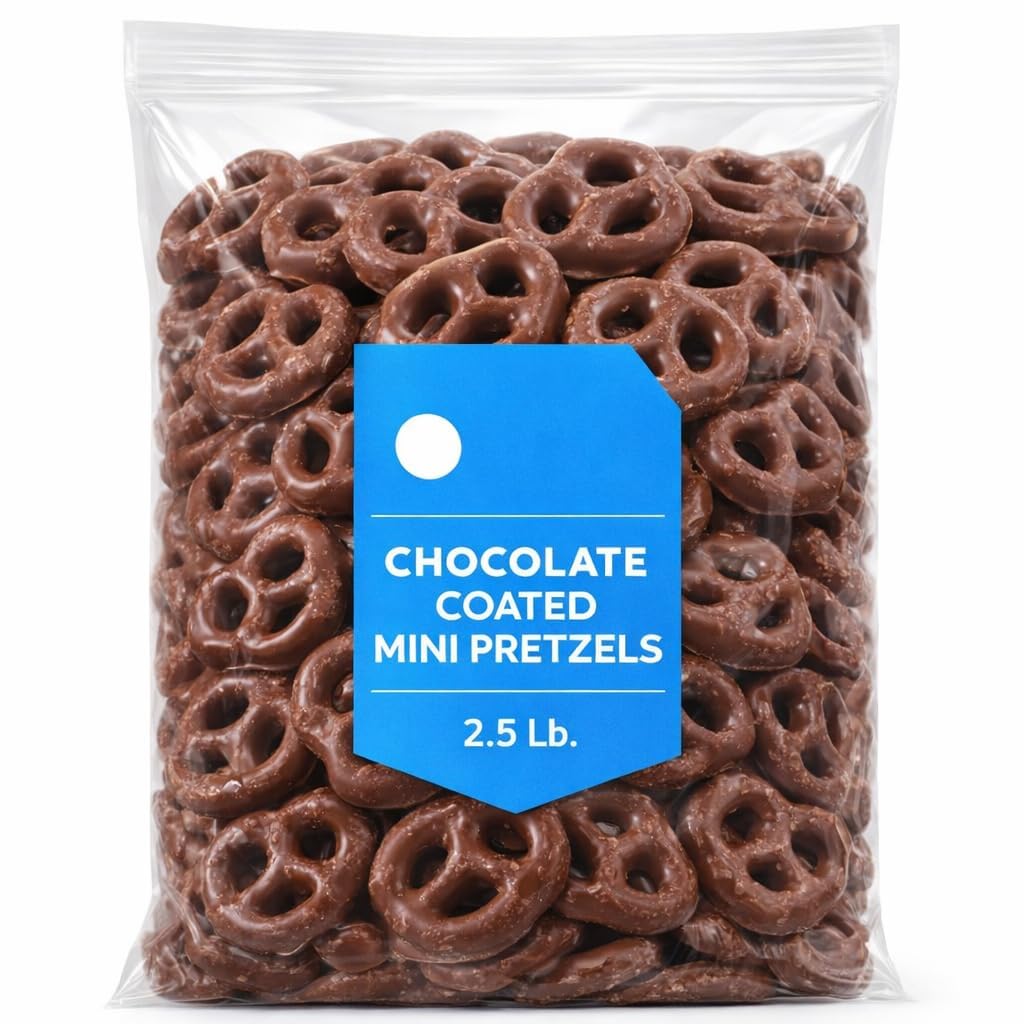 Yogurt Coated Mini Pretzels, Sweet Crunchy Snack, 2.5 lb Bag