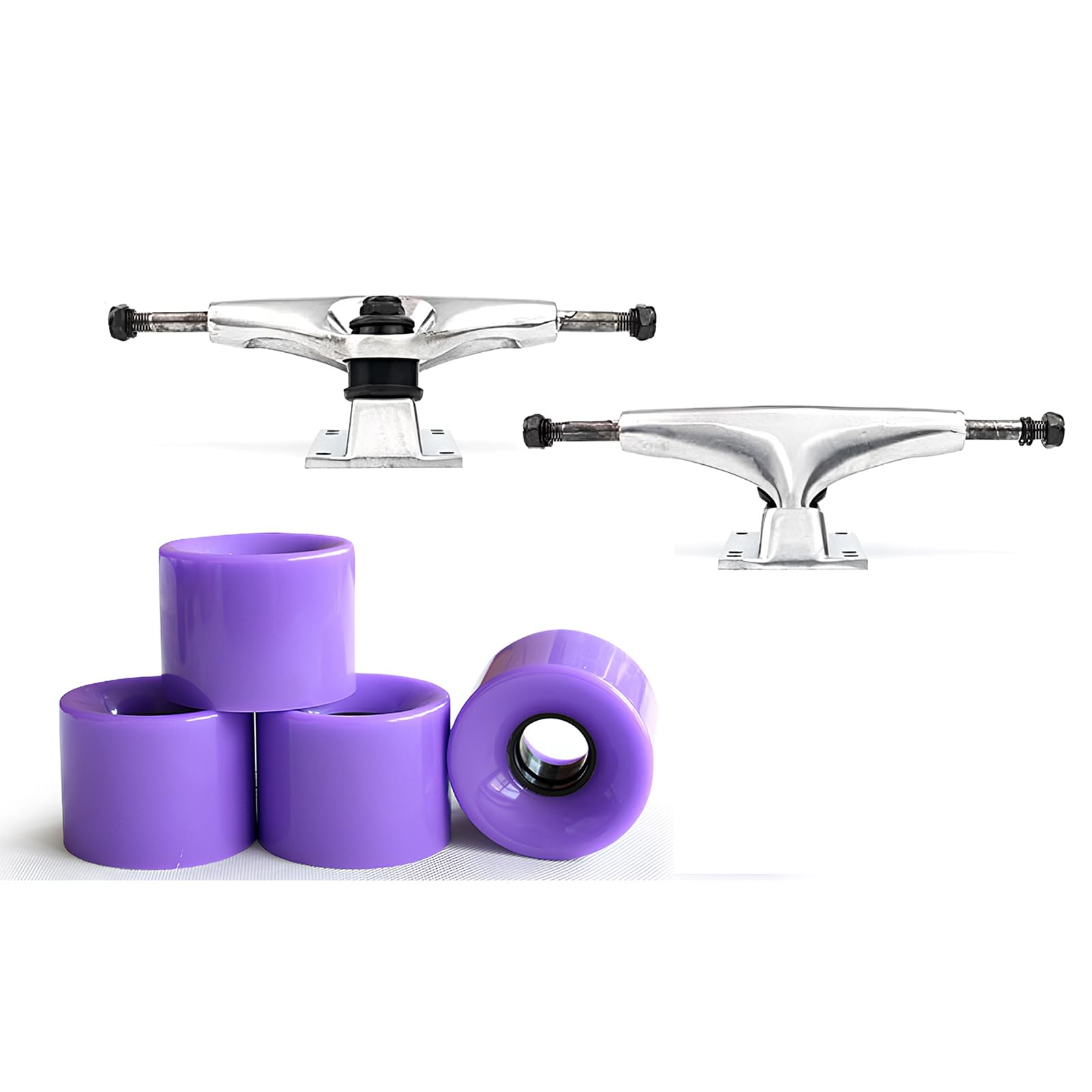 Komplettes 5-Zoll Skateboard Truck mit 60-mm Rad und Präzisionslagern für einfaches Gleiten, sanftes Rollen und Truck Set