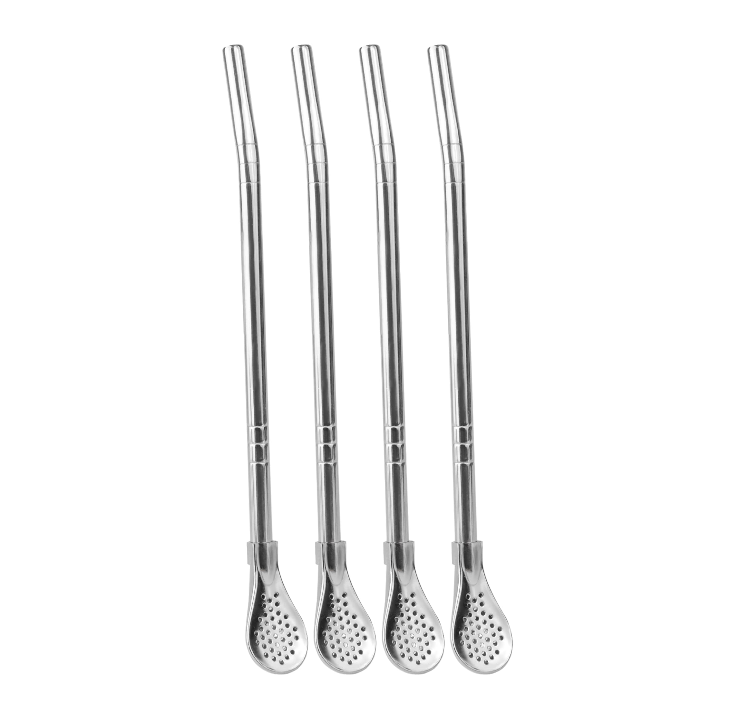 Pailles réutilisables en acier inoxydable premium pour yerba maté et cocktails - Lot de 4