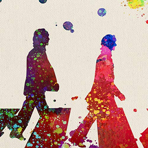 Nacnic Film de la Bande de Musique The Beatles (Pas de Zèbre) Format A4 Poster Style Explosion de Couleur Papier 250 gr Cadre - Les Beatles, Paul McCartney, John Lennon, RIngo Starr, George Harrison Nacnic Film de la Bande de Musique The Beatles (Pas de Zèbre) Format A4 Poster Style Explosion de Couleur Papier 250 gr Cadre – Image 3