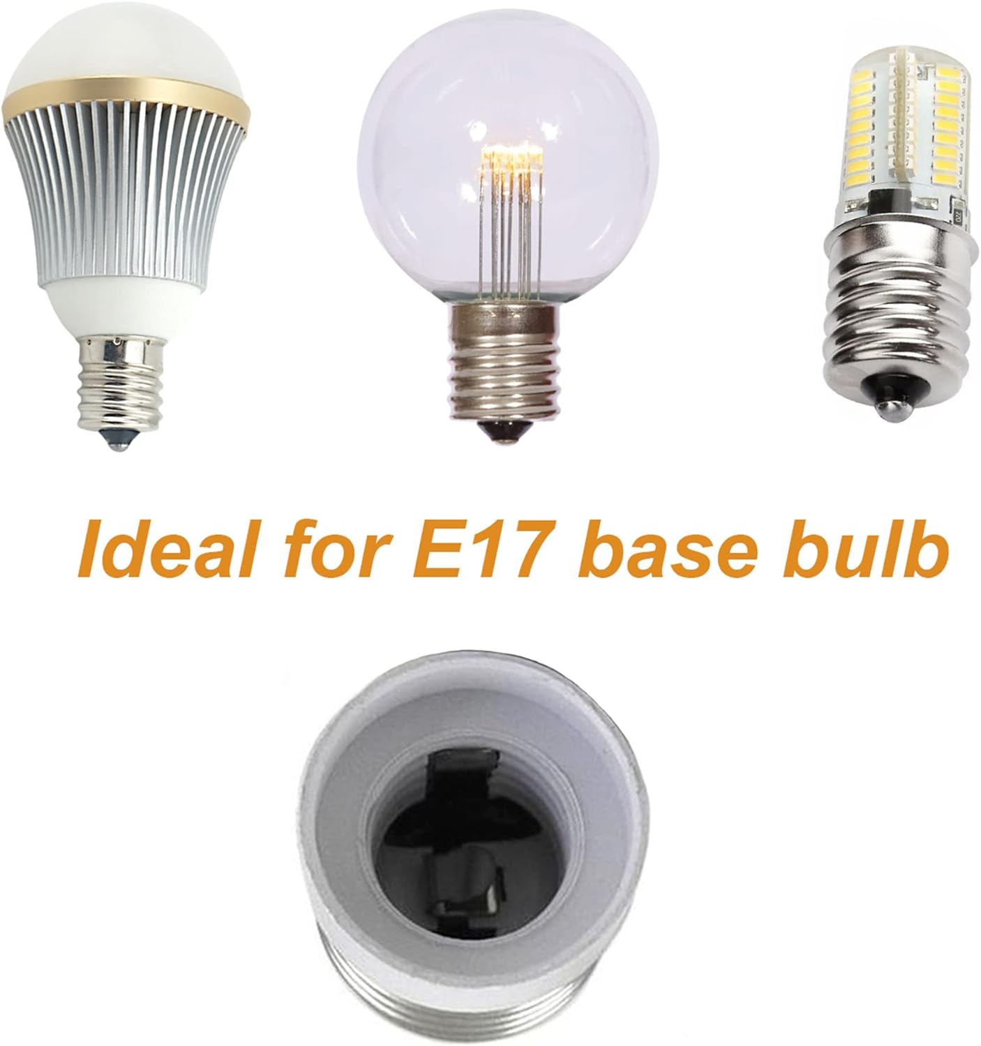TWDRTDD FINELED 3-Pack E26 to E17 Socket Adapter,Medium Screw E26 to Intermediate Base E17 Light Bulb Socket Adapter Converter Reducer