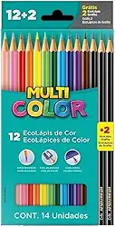 Ecolápis de cor, Multicolor Super, 11.1200N+2G, 12 cores + 2 lapis, 14 unidades, Multicor