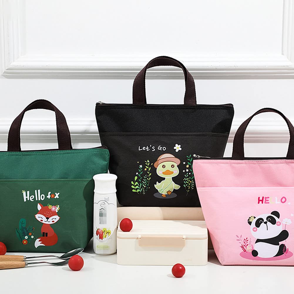 ENEN Portatile Borsa Termica Porta Pranzo Grande Ufficio Isolamento Borsa Tote Bag da Barbeque Lunch Bag Riutilizzabile, Ideale per Il Lavoro e la Scuola, da Viaggio (Caramella,23x14x19cm