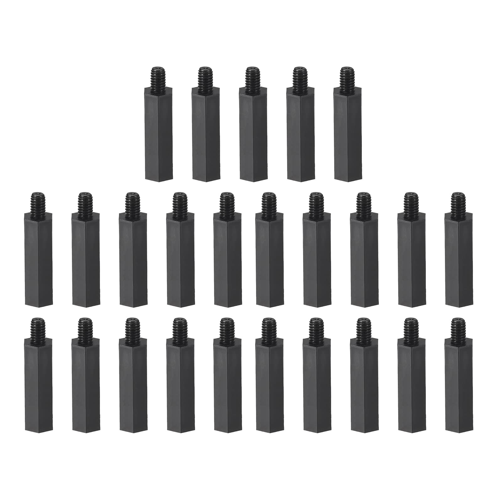 YOKIVE 25 Pcs M4 Standoff Screws, Nylon Hex PCB Standoffs with High Insulation Effect, Keep Height Consistent