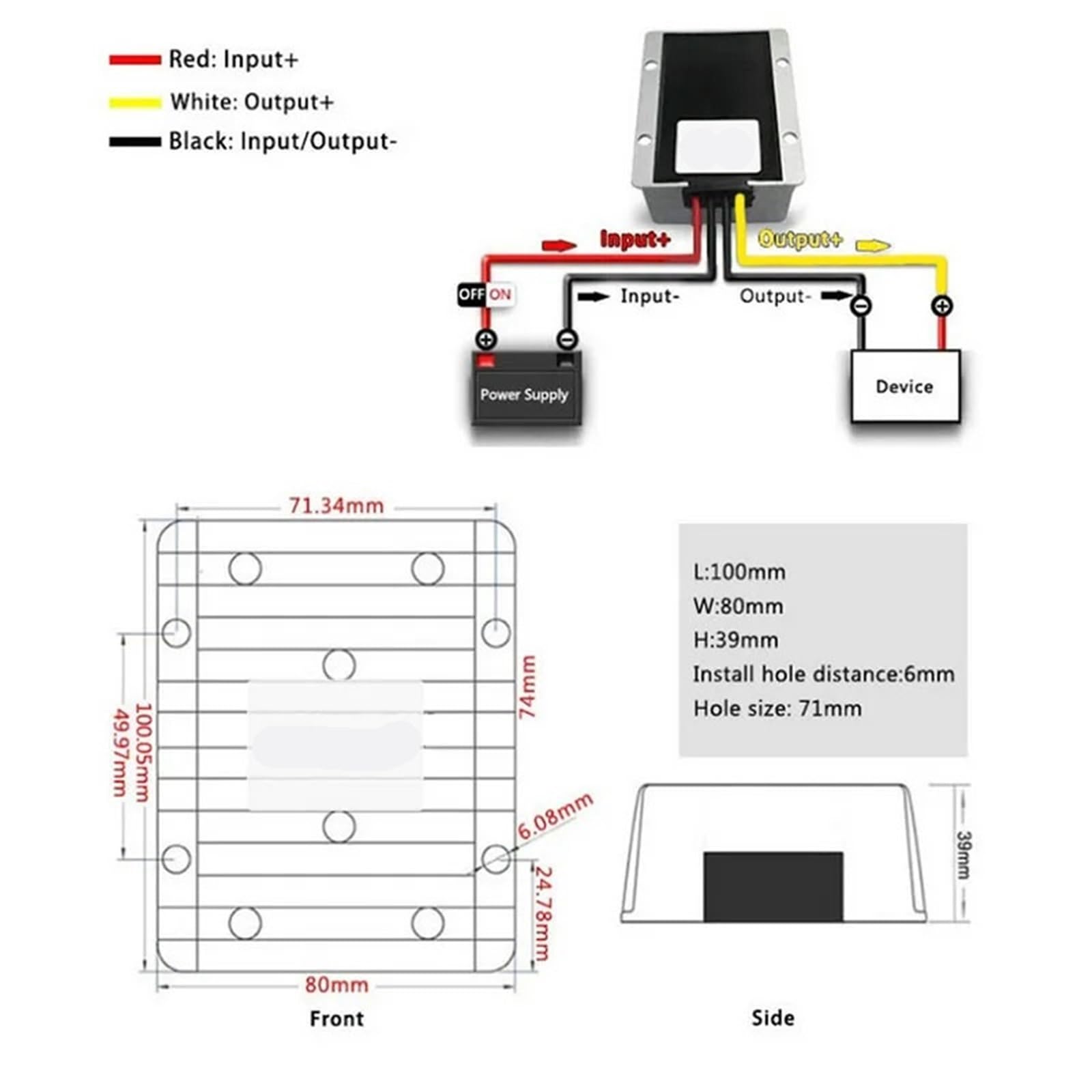 Trójskładnikowa ładowarka litowa i ołowiowa 12V24V do 14,5V 3A ~ 25 A Ładowarka do kamperów 9-35 V do 14,5 V(9-35 V do 14,5 V 8 A)