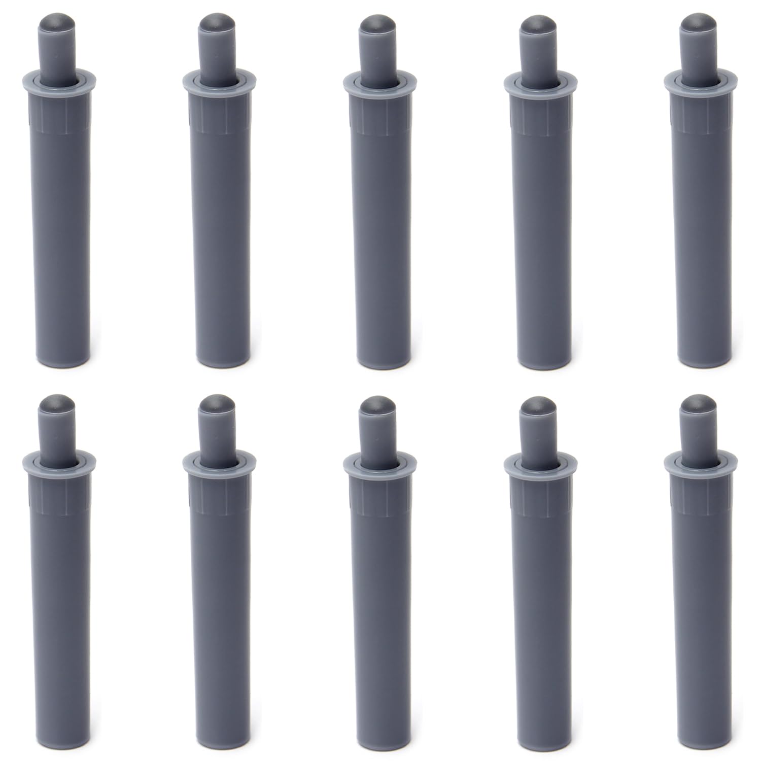 MroMax 10Pcs 50mm Damper Buffers Push to Open System Soft Quiet Close Closer Catches for Cabinet Door Drawer Gray
