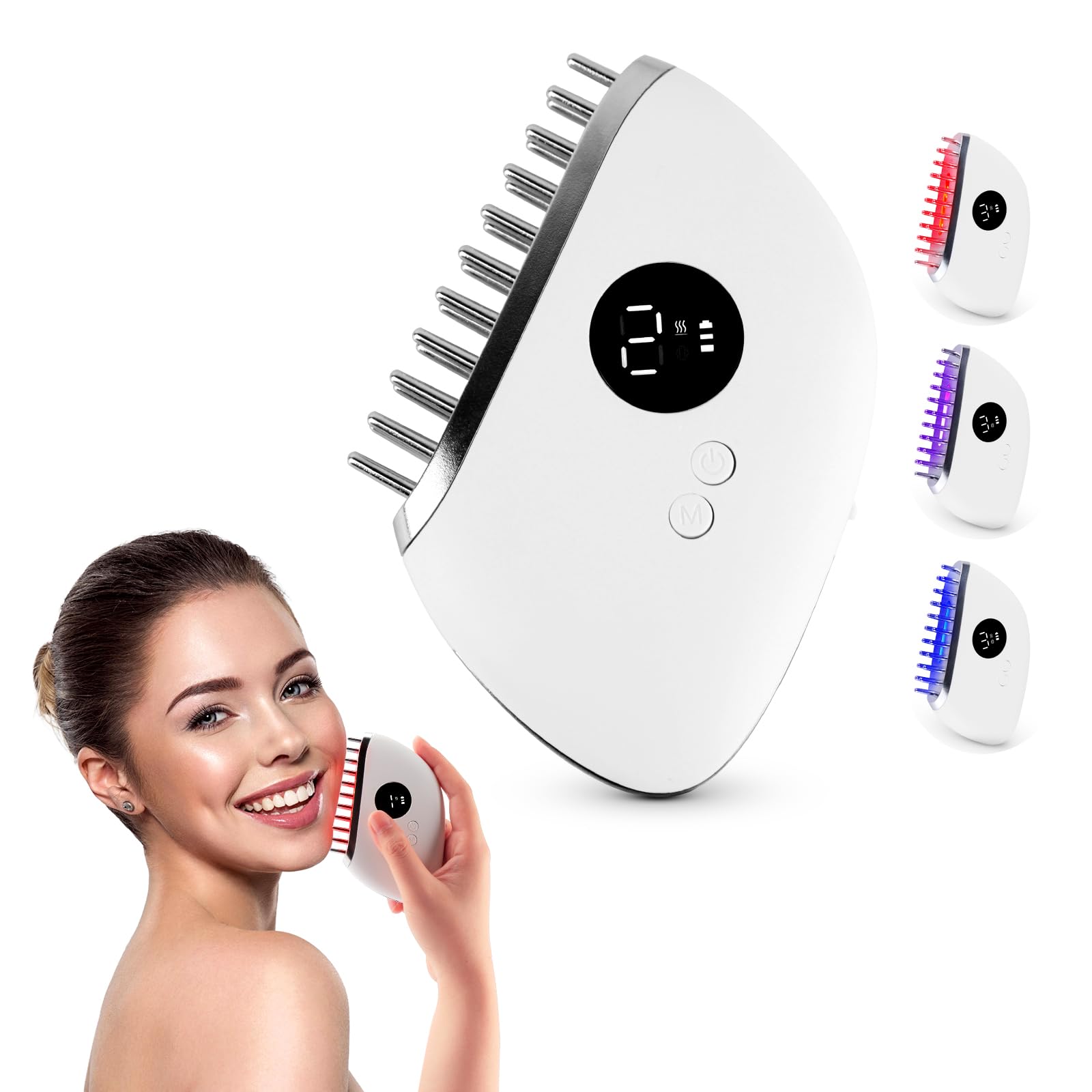 EMS Gua Sha Gesichtsmassagegerät LED Rotlicht Violettlicht Blau Therapie Gesichtsformungswerkzeug