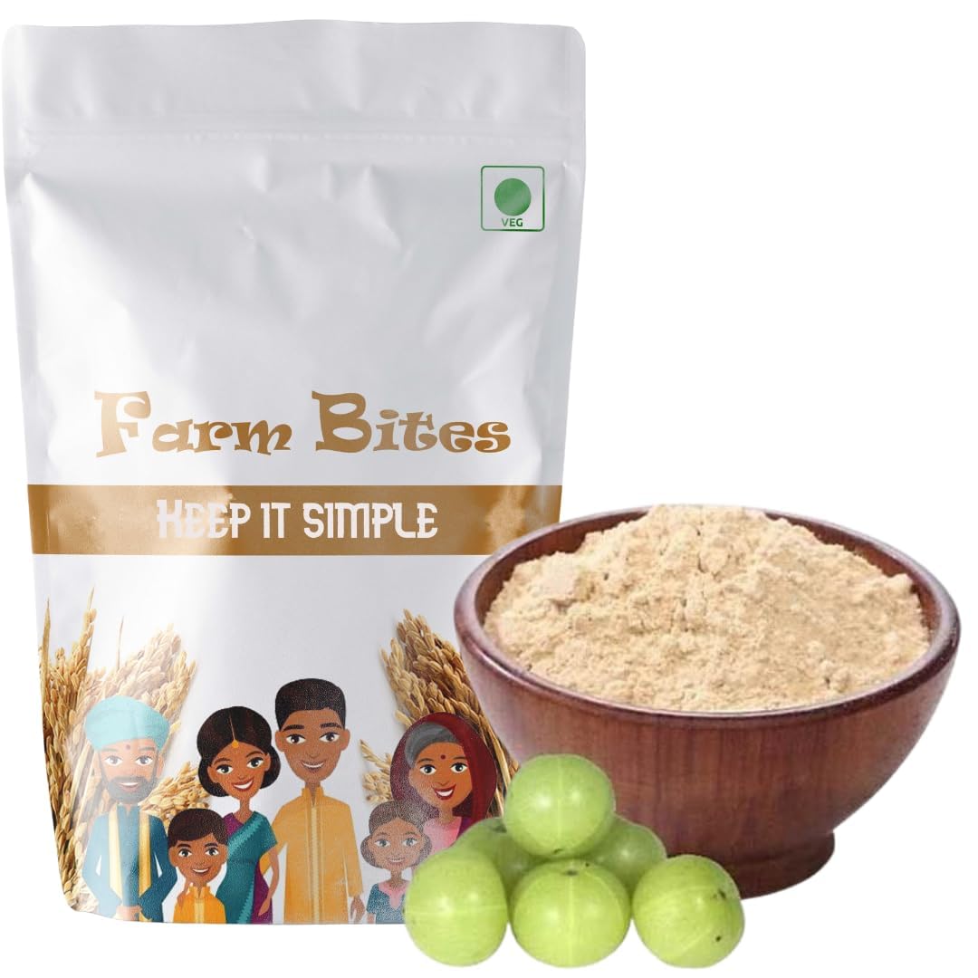 Farm Bites: 100% Natural and Organic Dried Amla Powder| Indian Gooseberry Powder for Hair Growth | Amla Powder | Traditional Ayurvedic | Usirikaya Podi - (50 Grams)-picture-24