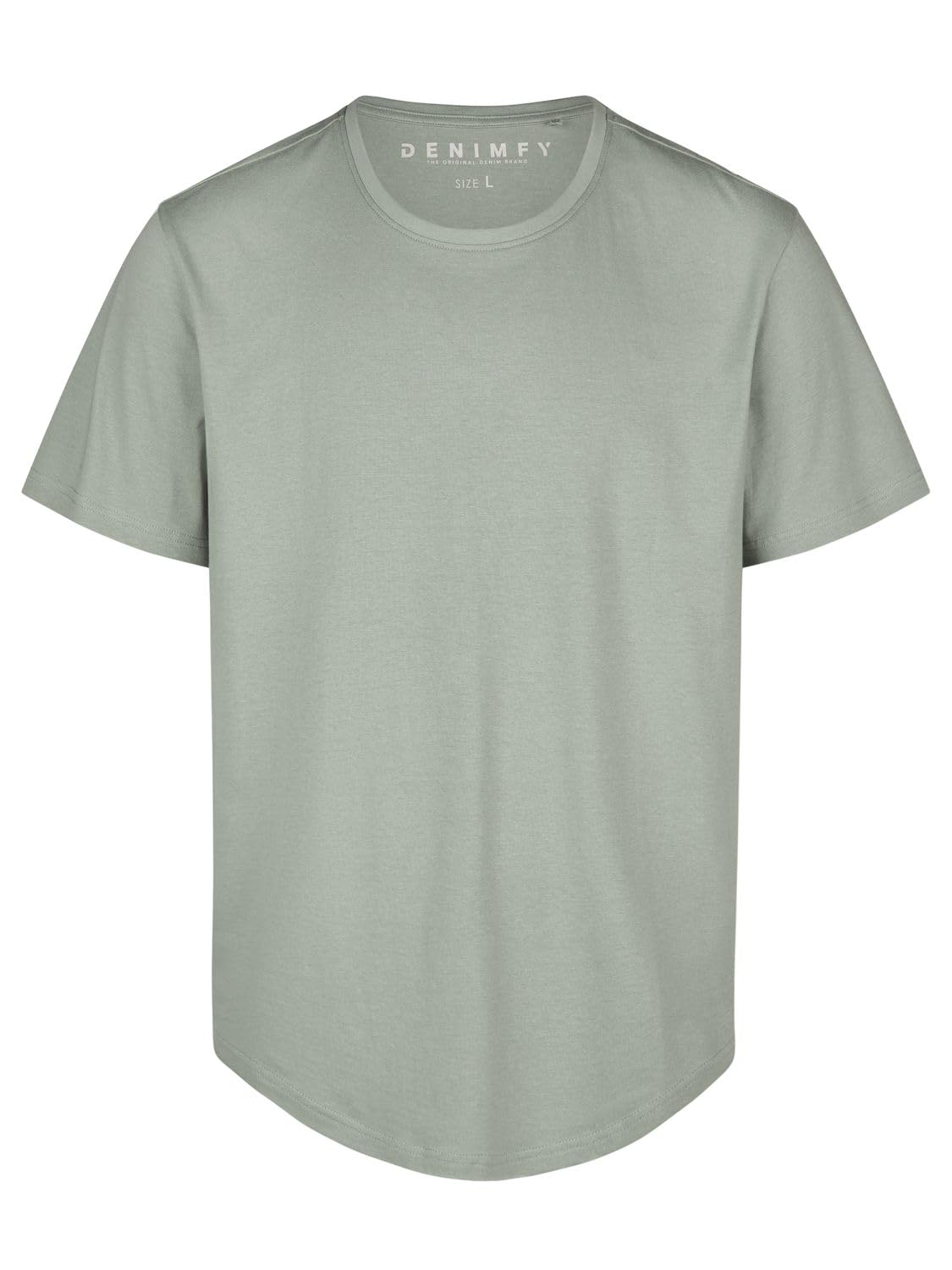 DENIMFY Tshirt Herren lang geschnitten Set 100% Baumwolle Regular Fit | DFPaco 4er Pack Basic Rundhals Kurzarm Sommer Tee Shirt Schwarz Weiß Blau Grau Grün S M L XL XXL 3XL 4XL 5XL