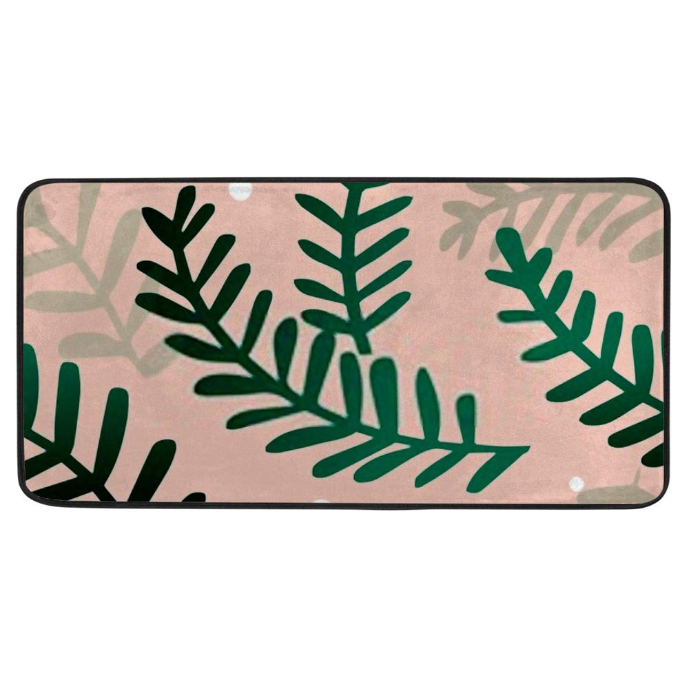 Tapis de cuisine antidérapant feuilles d'été pour une décoration fraîche