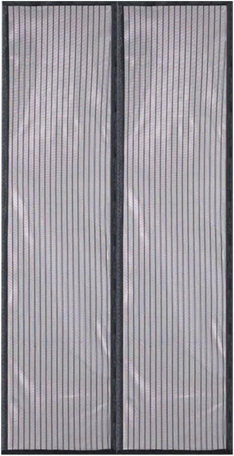 WYZworks - Magnetic Hands-Free Mesh 83 x 19.5 inches – Heavy Duty Screen Door Curtain – Mosquito Net for Door, Hands Free Magnetic Seal from Top to Bottom - Keeps Fresh Air Inside Your Home – Black